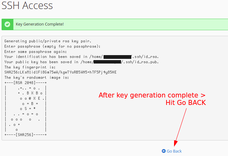 Key is generated successfully.